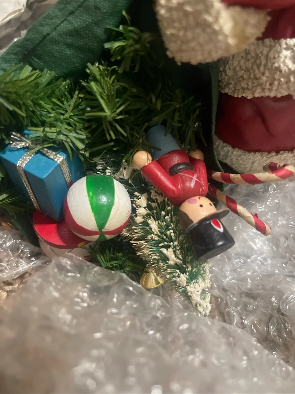Santa Figurine Holiday Decoration - Red Coat